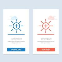 Brightness Interface Ui User  Blue and Red Download and Buy Now web Widget Card Template vector