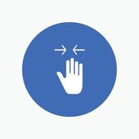 Hand Gesture Pinch Arrow zoom in vector