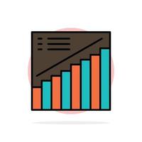 Chart Graph Analytics Presentation Sales Abstract Circle Background Flat color Icon vector