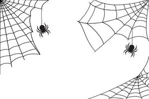 Web and spider. Vector illustration for halloween.