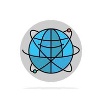 Globe Business Data Global Internet Resources World Abstract Circle Background Flat color Icon vector