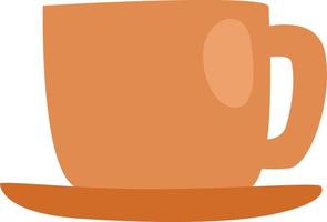 Espresso cup, illustration, vector on a white background.