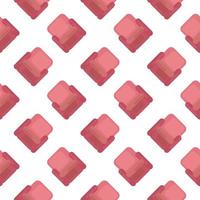 Red armchair ,seamless pattern on white background. vector
