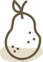 Sweet pear, illustration, vector on a white background.