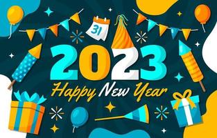 Background of Happy New Year 2023 vector