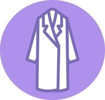 White coat, illustration, vector on a white background.