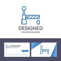 Creative Business Card and Logo template Flag Train Station Vector Illustration
