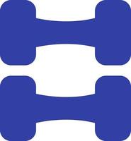 Blue dumbbells, illustration, vector, on a white background. vector