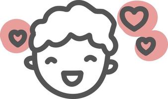 Boy in love, illustration, vector, on a white background. vector