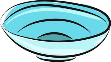 Blue plate, illustration, vector on white background.