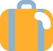 Yellow travel suitcase, illustration, vector on a white background.