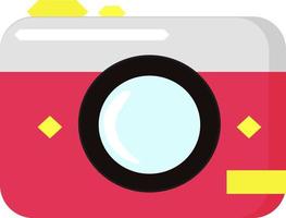 Retro camera, illustration, vector on white background