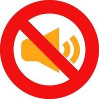 No sound allowed, illustration, vector on a white background.