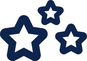 Three stars, illustration, vector, on a white background. vector