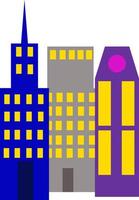 City buildings, illustration, vector on white background.