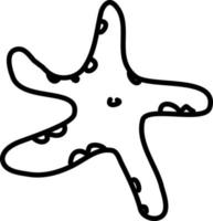 Sea star fish, illustration, vector on a white background