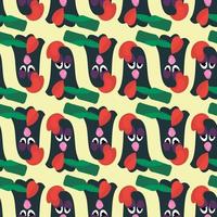 Chicken pattern , illustration, vector on white background