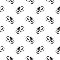 Little owl eyes ,seamless pattern on white background. vector