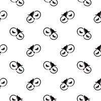 Little owl eyes ,seamless pattern on white background. vector