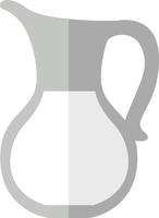 Milk in a big jug, icon illustration, vector on white background