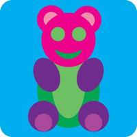 Teddy bear toy, illustration, vector on a white background.