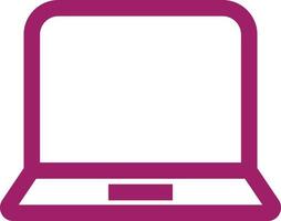 Pink laptop, illustration, vector on a white background.