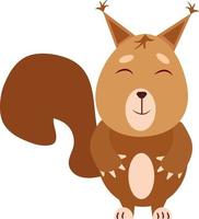 Laughing squirrel, illustration, vector on a white background.