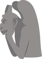 Gargoyle, illustration, vector on white background.