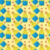 Elixir in bottle pattern, illustration, vector on white background