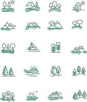 Nature climate, illustration, vector on a white background.