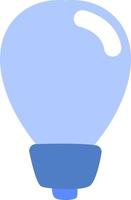 Blue lightbulb, illustration, vector, on a white background. vector