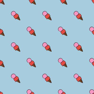 Ice Cream Cone Pattern Vector Art, Icons, and Graphics for Free Download