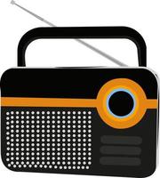 Old radio, illustration, vector on white background