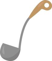 Ladle, illustration, vector on white background.