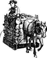 ilustración vintage de leñador. vector