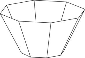 A Frustum Of An Octagonal Pyramid, vintage illustration. vector