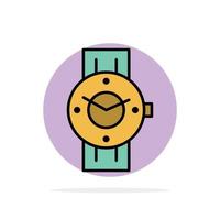 reloj reloj inteligente tiempo teléfono android círculo abstracto fondo color plano icono vector