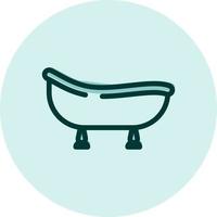 Real estate bathtub, illustration, vector on a white background.