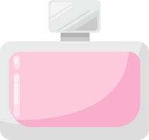 Perfume de rosa, ilustración, vector sobre fondo blanco.