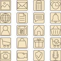 Web set icon pack, illustration, vector, on a white background. vector