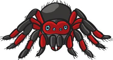 Ugly spider, illustration, vector on white background.