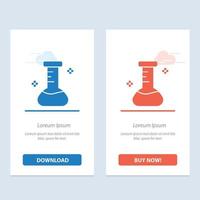 Chemical Flask Laboratory  Blue and Red Download and Buy Now web Widget Card Template vector