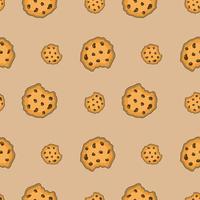 Seamless pattern with cookies. Pastry background. Food ornament. Sweet biscuits texture vector