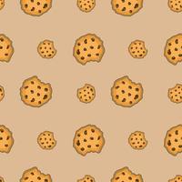 Seamless pattern with cookies. Pastry background. Food ornament. Sweet biscuits texture vector