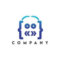 Code Bot Development Logo, Coding Bot or Bot Coding Digital code logo vector