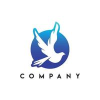 logotipo de pájaro paloma, paloma de la paz voladora con logotipo de rama de olivo, paz amor libertad vector