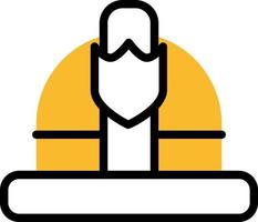 Firefighter helmet , illustration, vector on a white background.