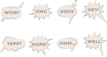 set of speech bubbles vector