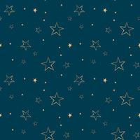 starry seamless pattern vector