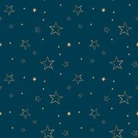 starry seamless pattern vector